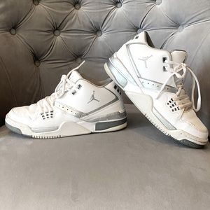 Air Jordans 5.5Y - 7.5 woman’s - white